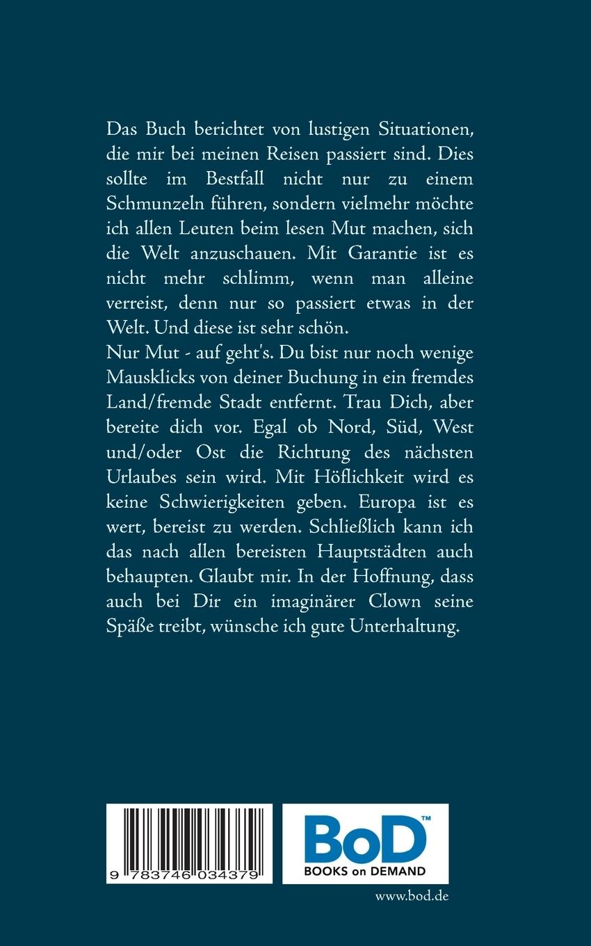 Rückseite: 9783746034379 | Unterwegs mit einem Clown | Meine Erlebnisse auf dem Weg durch Europa