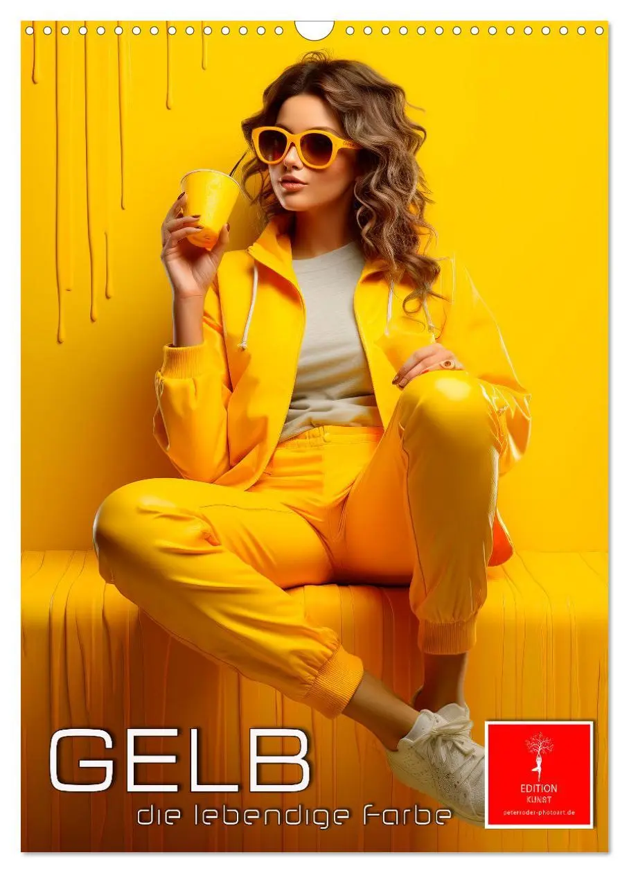 Cover: 9783435854479 | Gelb, die lebendige Farbe (Wandkalender 2025 DIN A3 hoch), CALVENDO...
