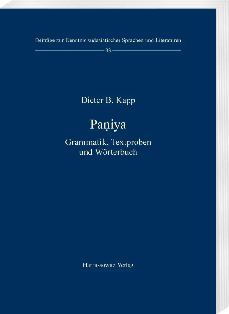 Cover: 9783447114479 | Paniya | Grammatik, Textproben und Wörterbuch | Dieter B. Kapp | Buch