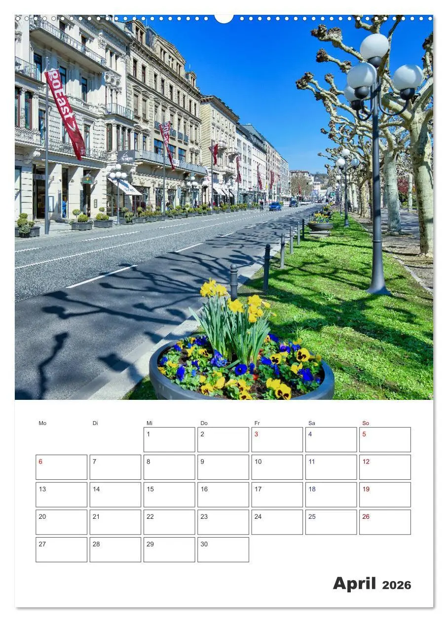 Bild: 9783516414479 | Wiesbaden Terminplaner (Wandkalender 2026 DIN A2 hoch), CALVENDO...