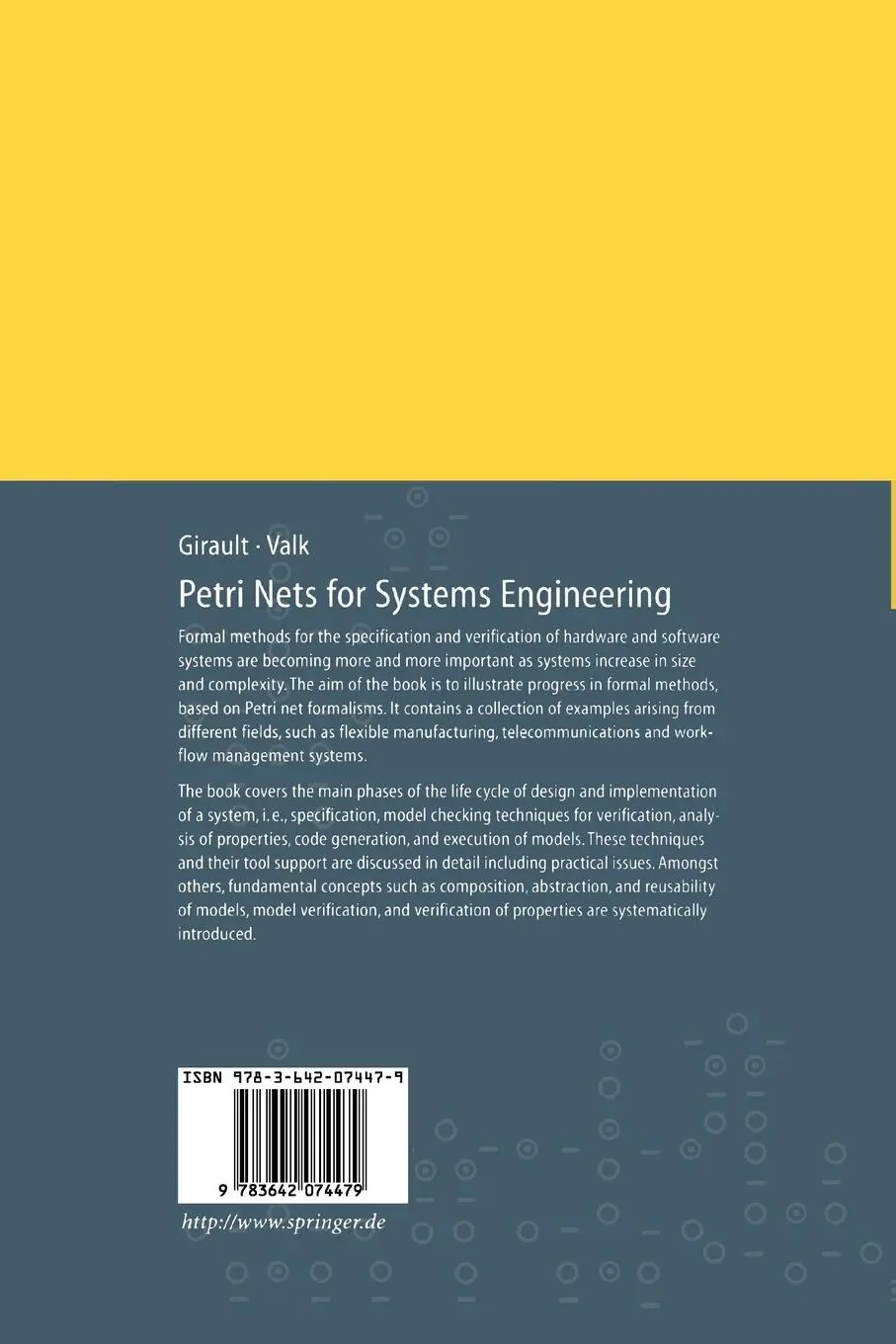 Rückseite: 9783642074479 | Petri Nets for Systems Engineering | Rüdiger Valk (u. a.) | Buch | xvi