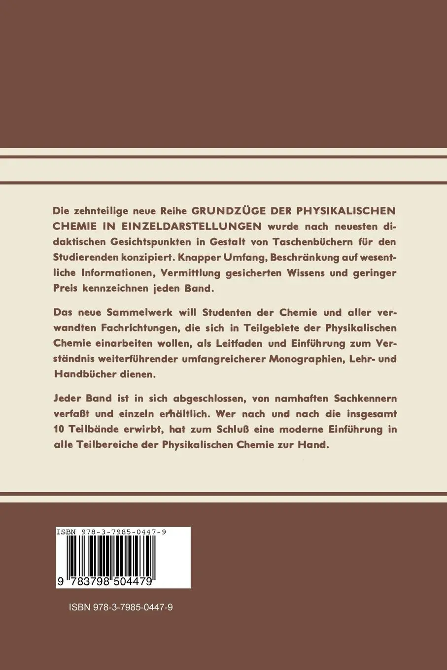 Rückseite: 9783798504479 | Elektrochemie II | Kinetik elektrochemischer Systeme | Taschenbuch