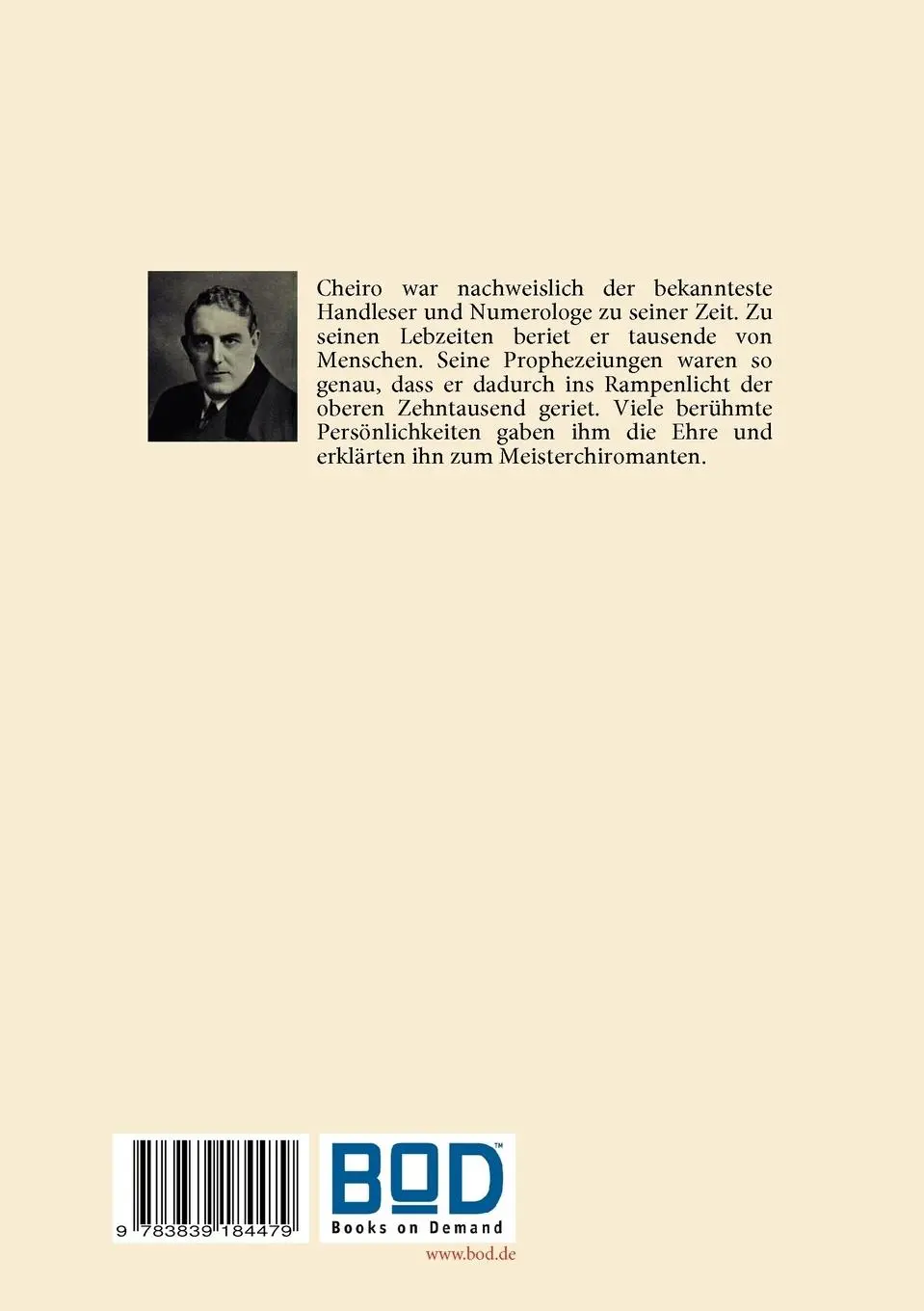 Rückseite: 9783839184479 | Cheiro's ungewöhnliche Karriere | Ein Seher, der niemals daneben lag