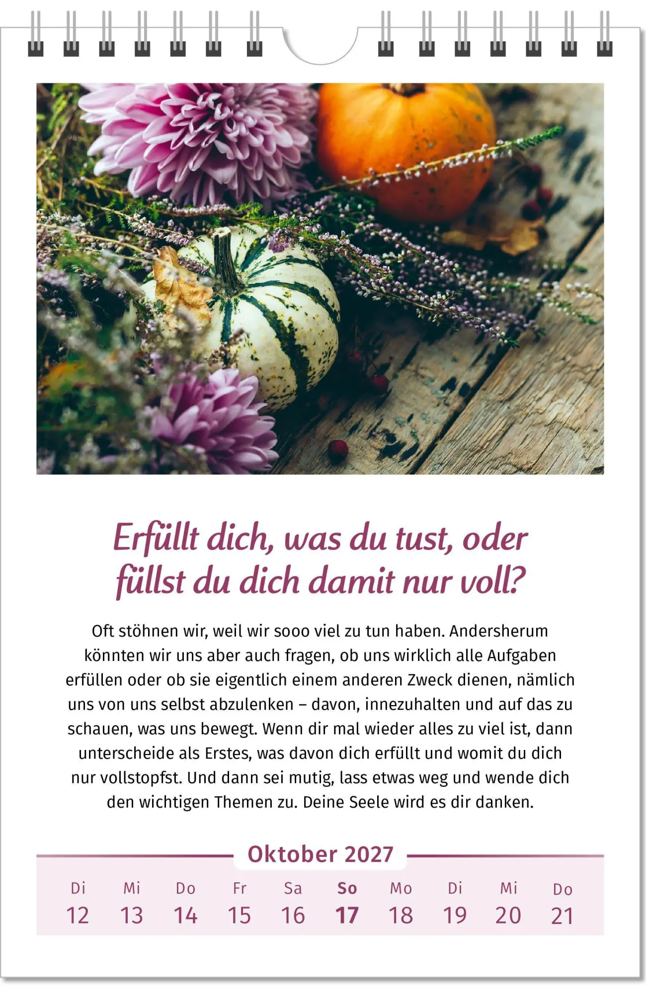 Bild: 9783910294479 | Der Lebensfreude-Kalender 2027 im Großformat | Doris Wolf (u. a.)