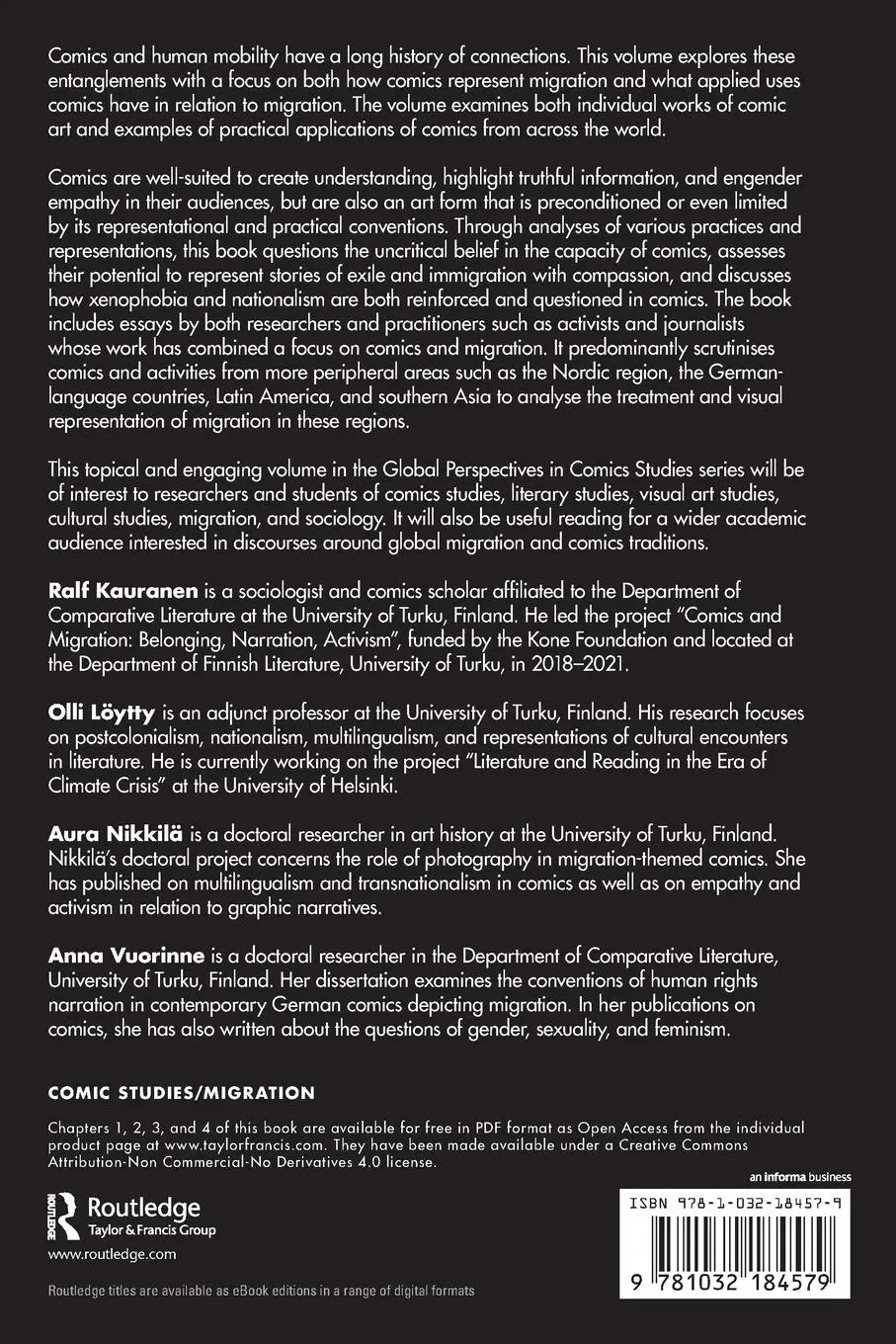 Rückseite: 9781032184579 | Comics and Migration | Representation and Other Practices | Buch