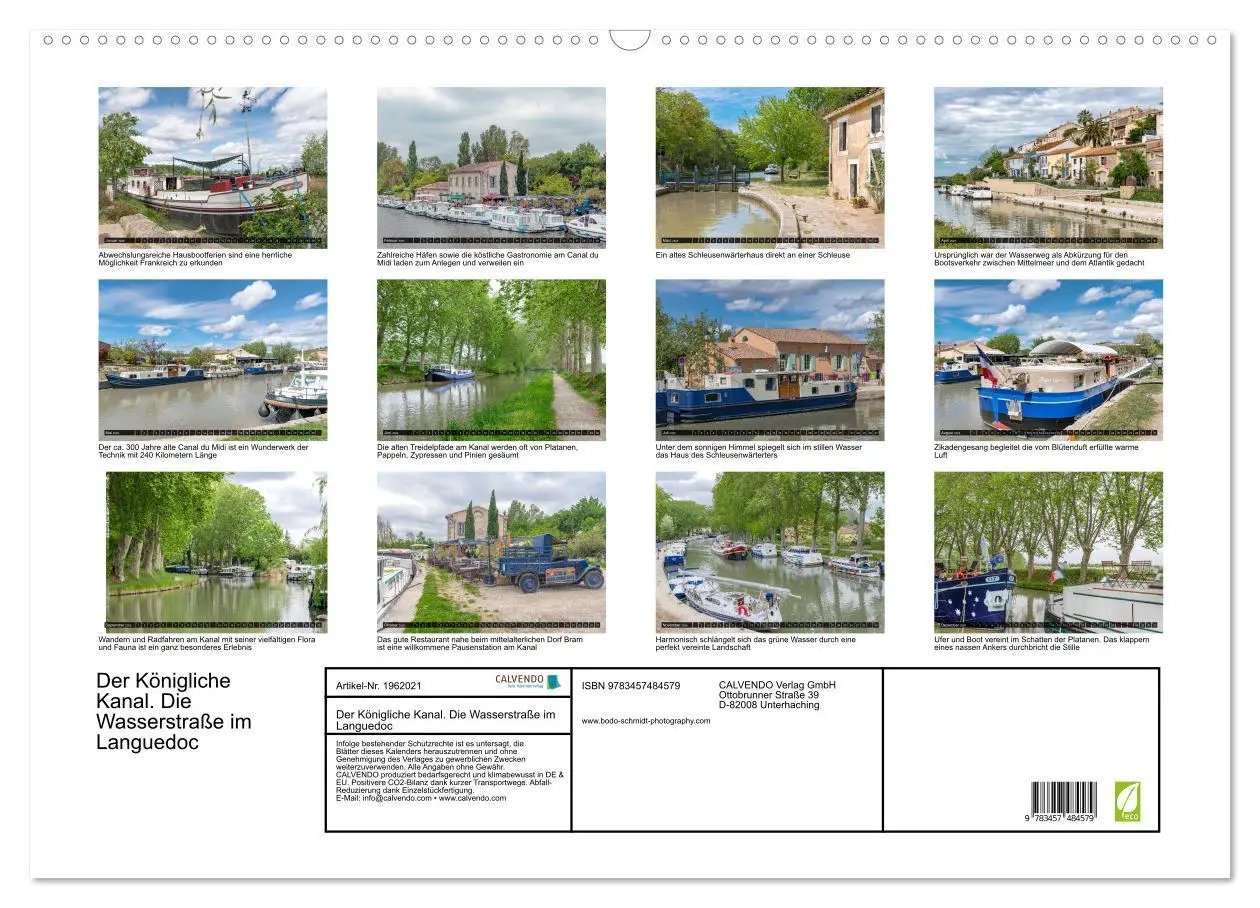 Bild: 9783457484579 | Der Königliche Kanal. Die Wasserstraße im Languedoc (Wandkalender...