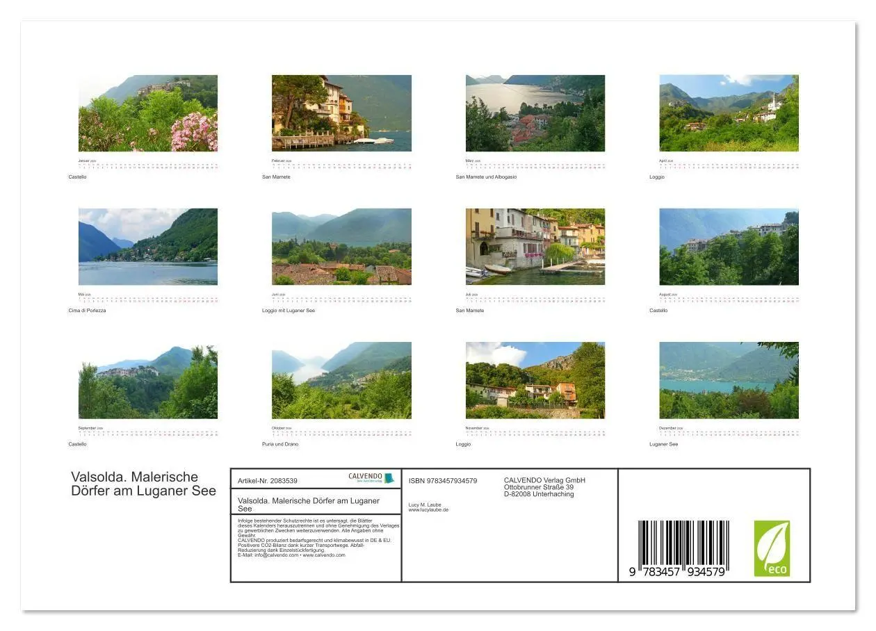 Bild: 9783457934579 | Valsolda. Malerische Dörfer am Luganer See (Wandkalender 2026 DIN...