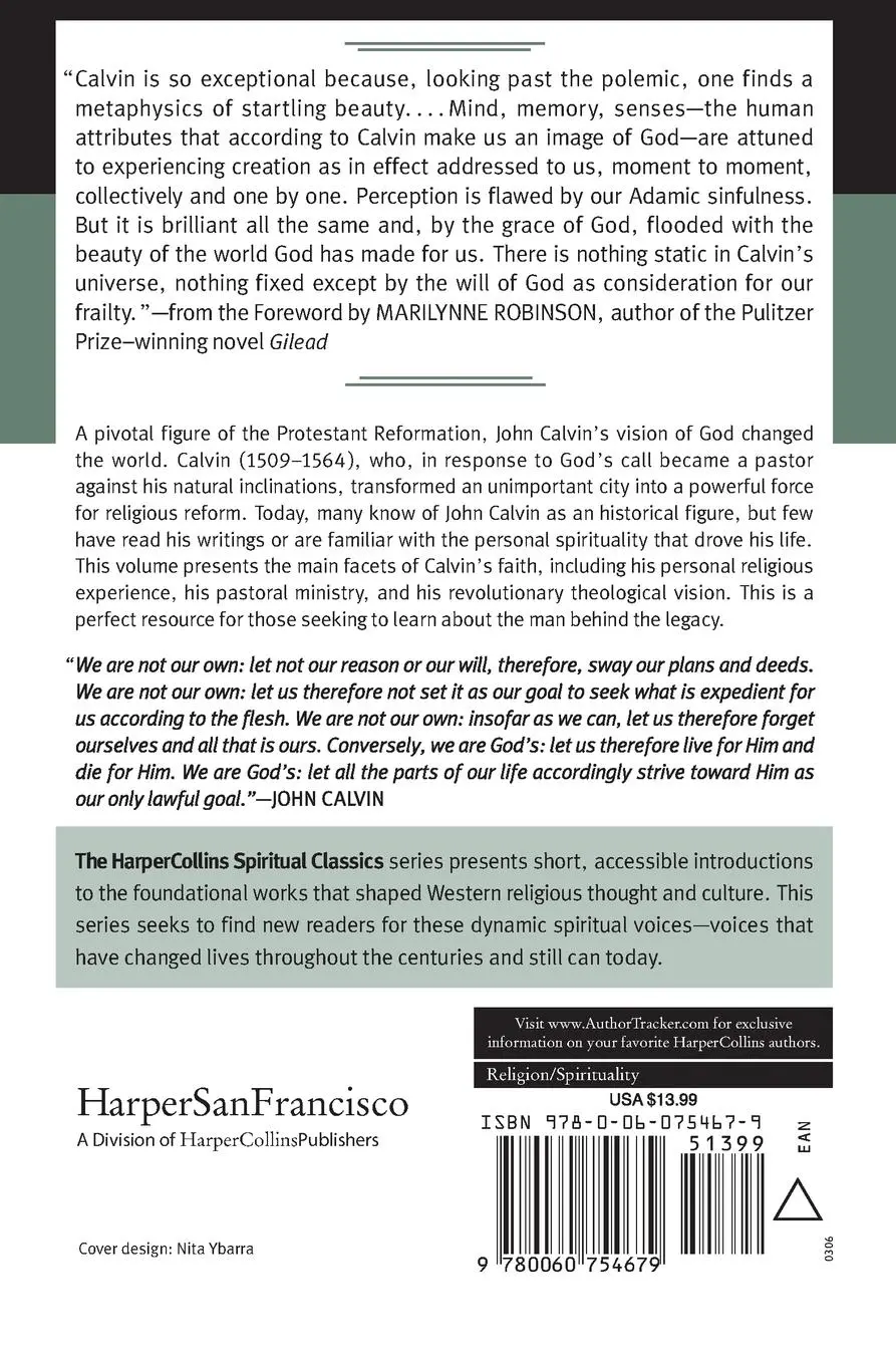 Rückseite: 9780060754679 | John Calvin | Selections from His Writings | Classics | Taschenbuch