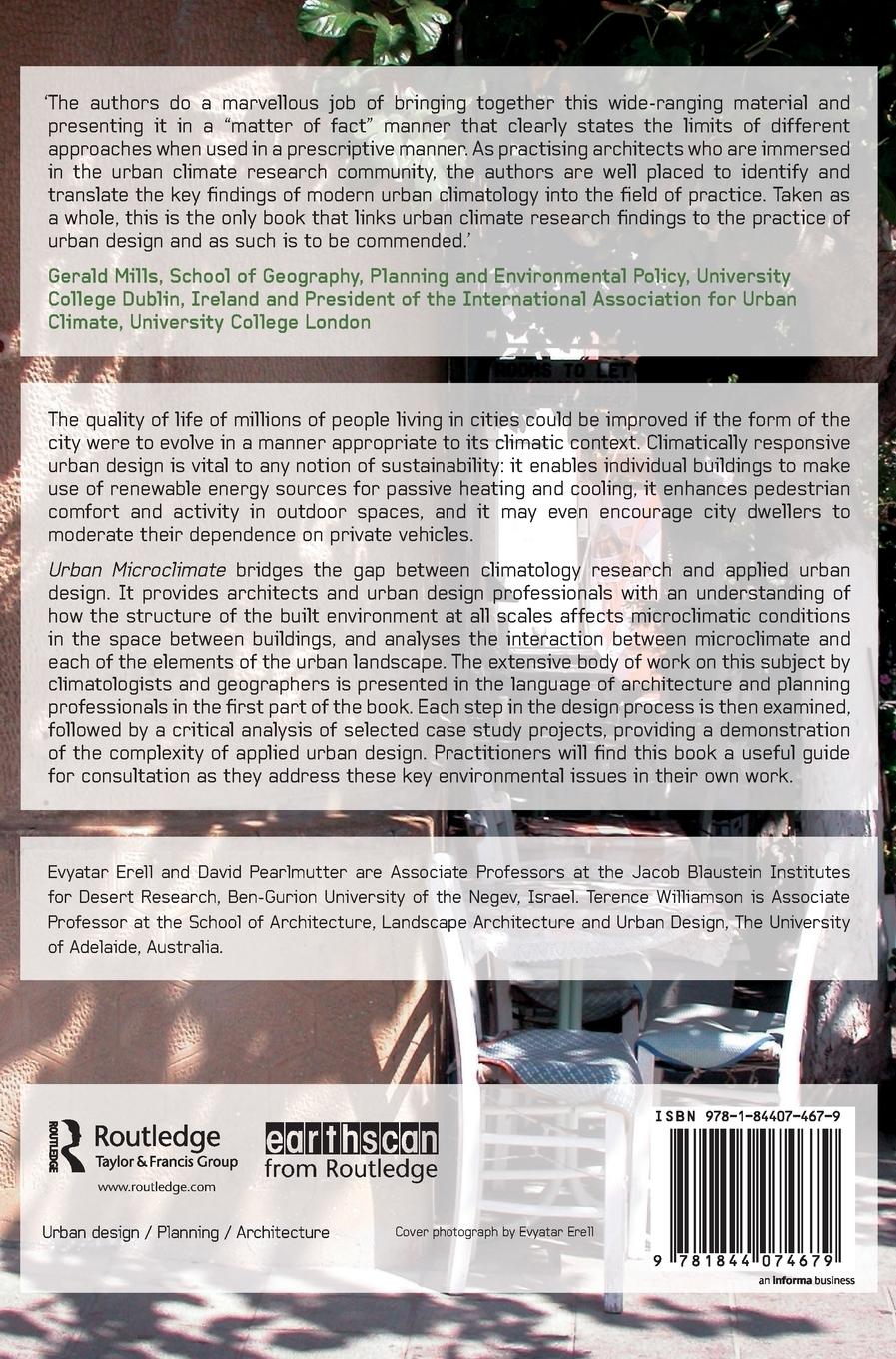 Rückseite: 9781844074679 | Urban Microclimate | Designing the Spaces Between Buildings | Buch