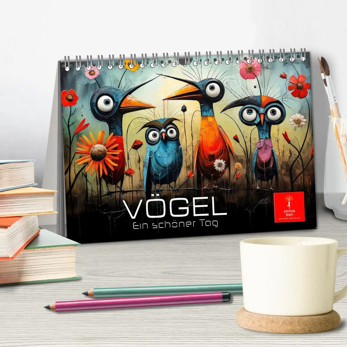 Bild: 9783457474679 | Vögel - ein schöner Tag (Tischkalender 2026 DIN A5 quer), CALVENDO...
