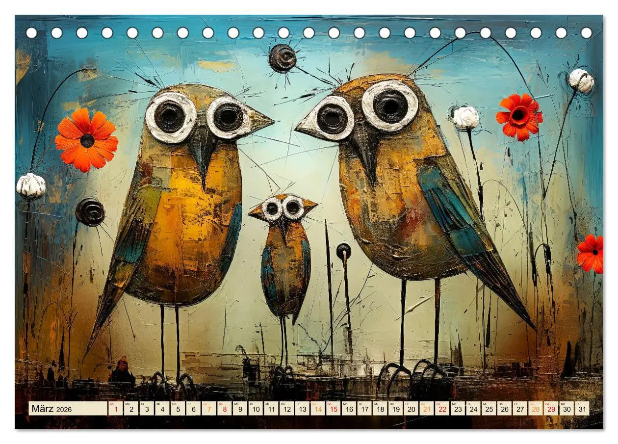 Bild: 9783457474679 | Vögel - ein schöner Tag (Tischkalender 2026 DIN A5 quer), CALVENDO...