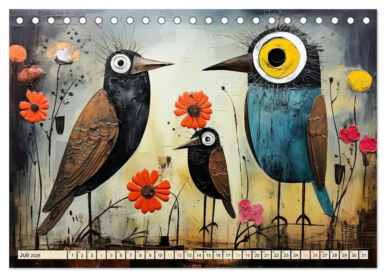 Bild: 9783457474679 | Vögel - ein schöner Tag (Tischkalender 2026 DIN A5 quer), CALVENDO...
