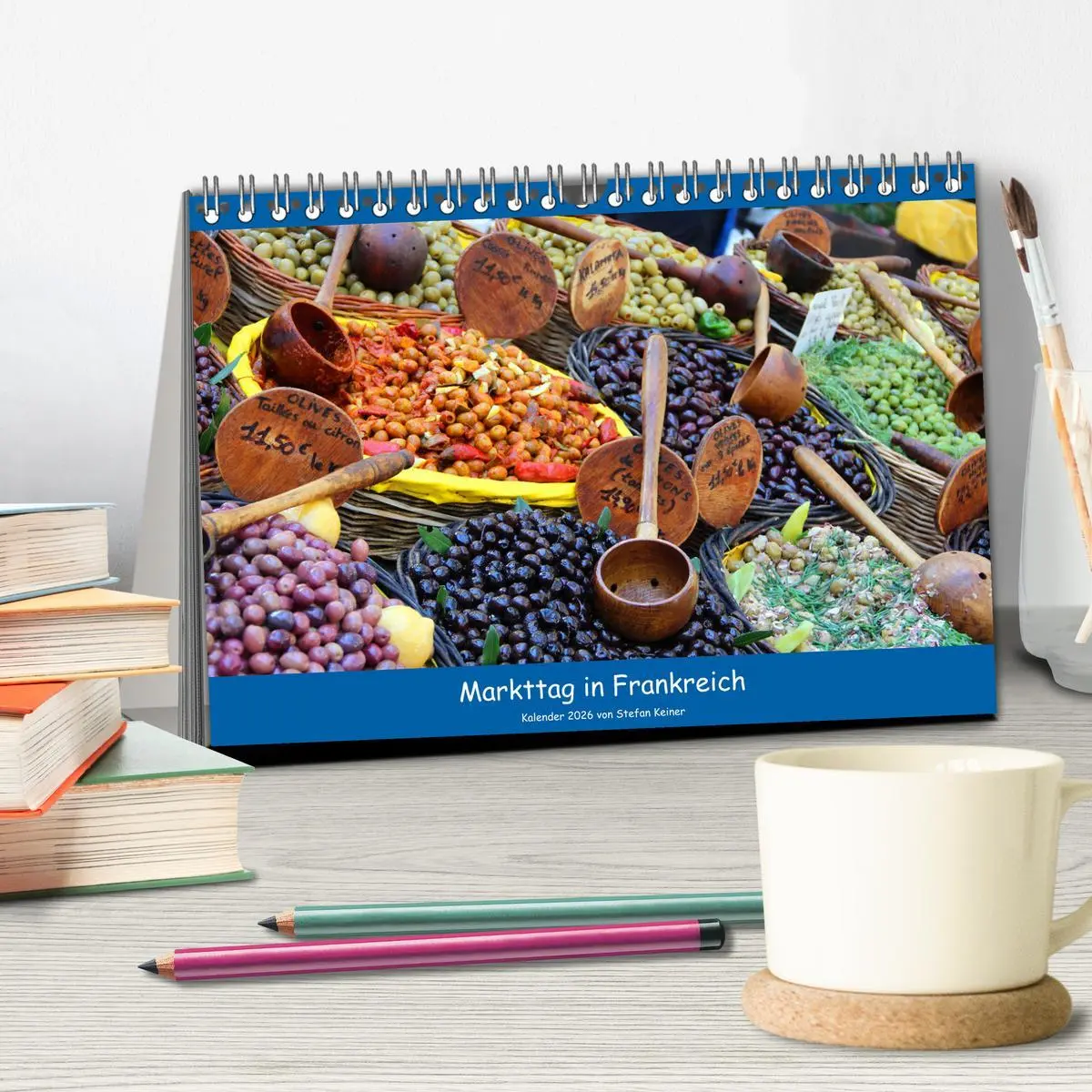 Bild: 9783457544679 | Markttag in Frankreich (Tischkalender 2026 DIN A5 quer), CALVENDO...