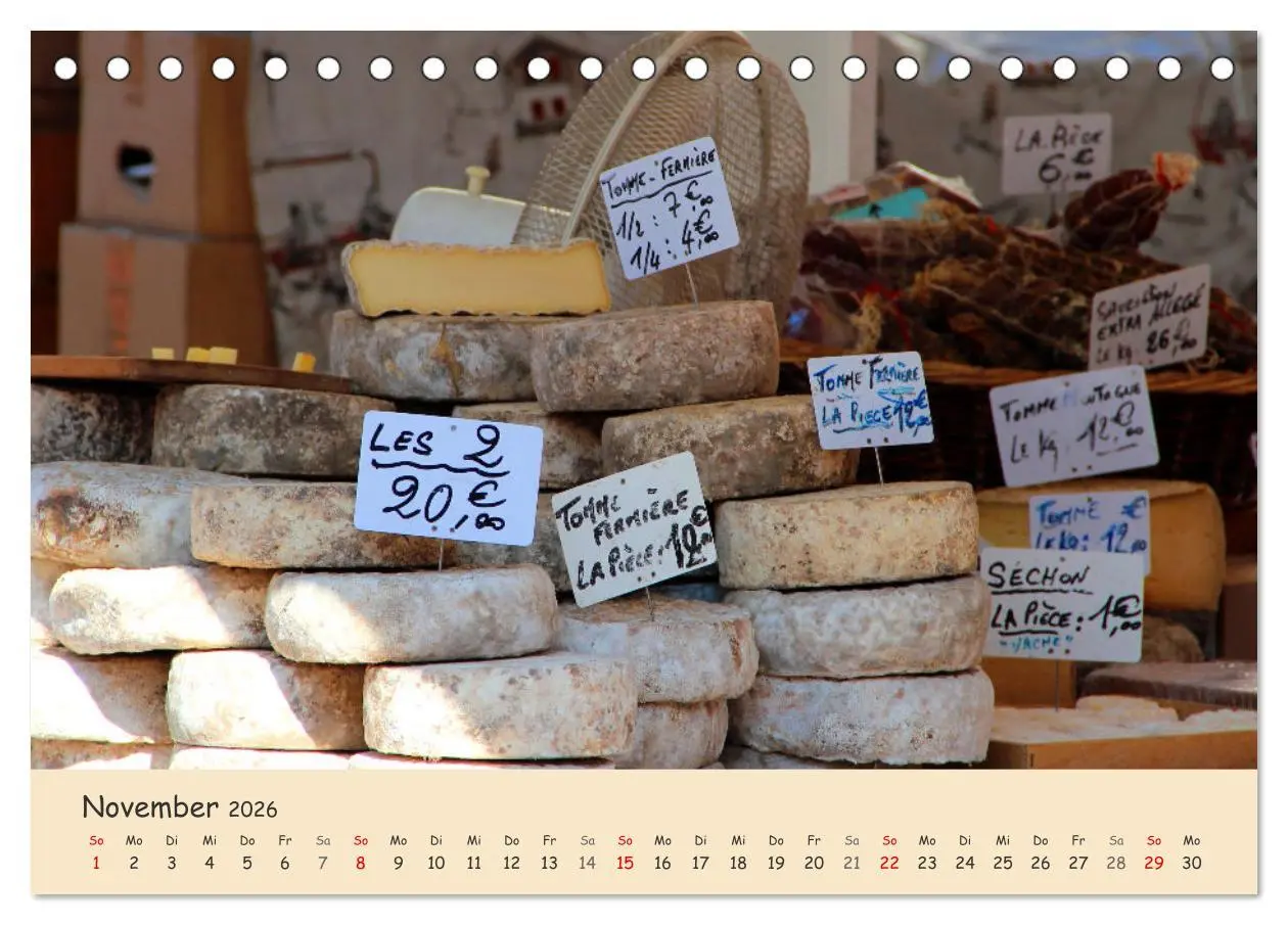 Bild: 9783457544679 | Markttag in Frankreich (Tischkalender 2026 DIN A5 quer), CALVENDO...