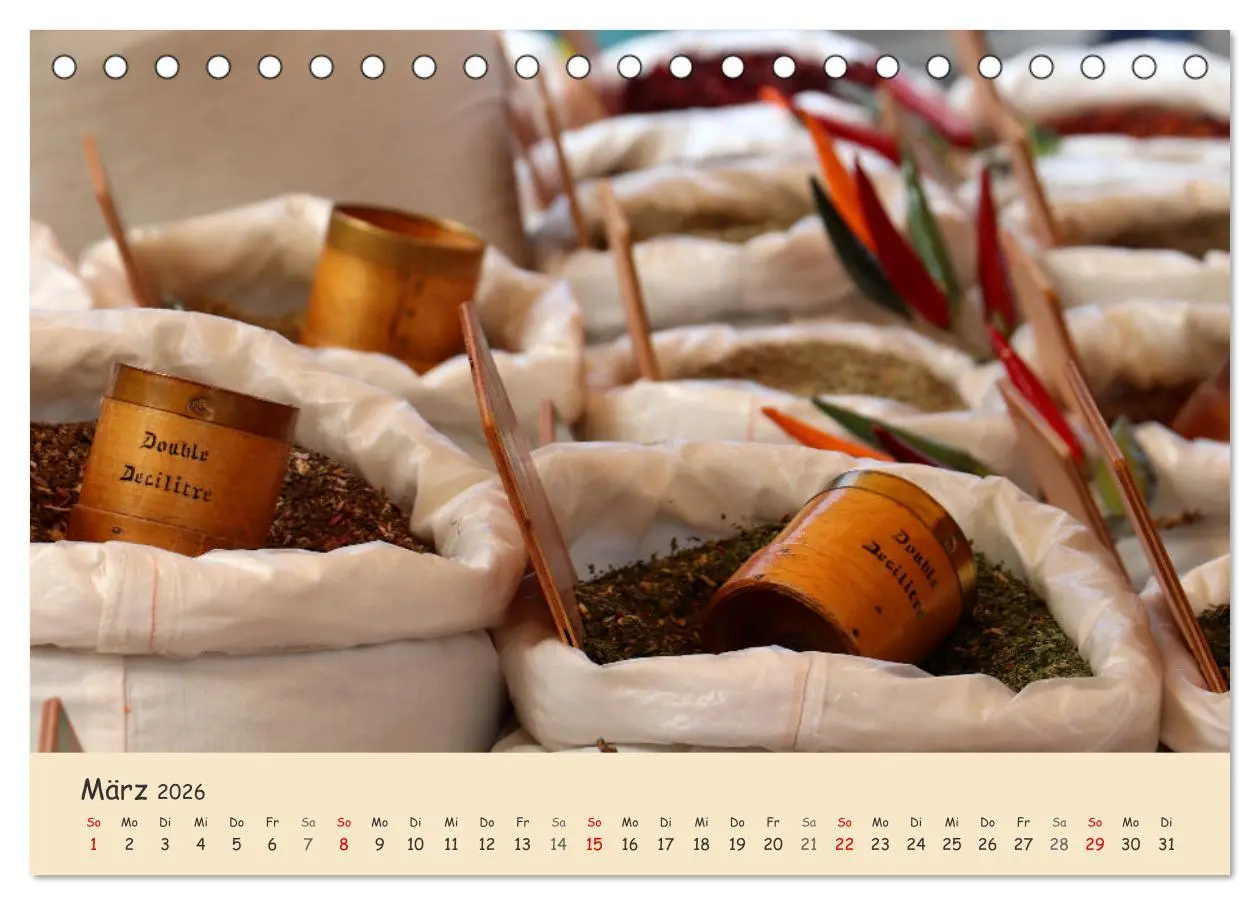 Bild: 9783457544679 | Markttag in Frankreich (Tischkalender 2026 DIN A5 quer), CALVENDO...