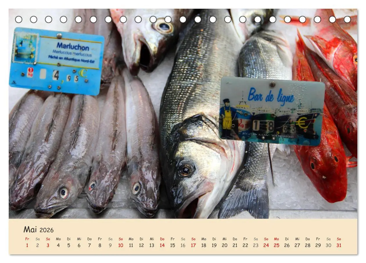 Bild: 9783457544679 | Markttag in Frankreich (Tischkalender 2026 DIN A5 quer), CALVENDO...