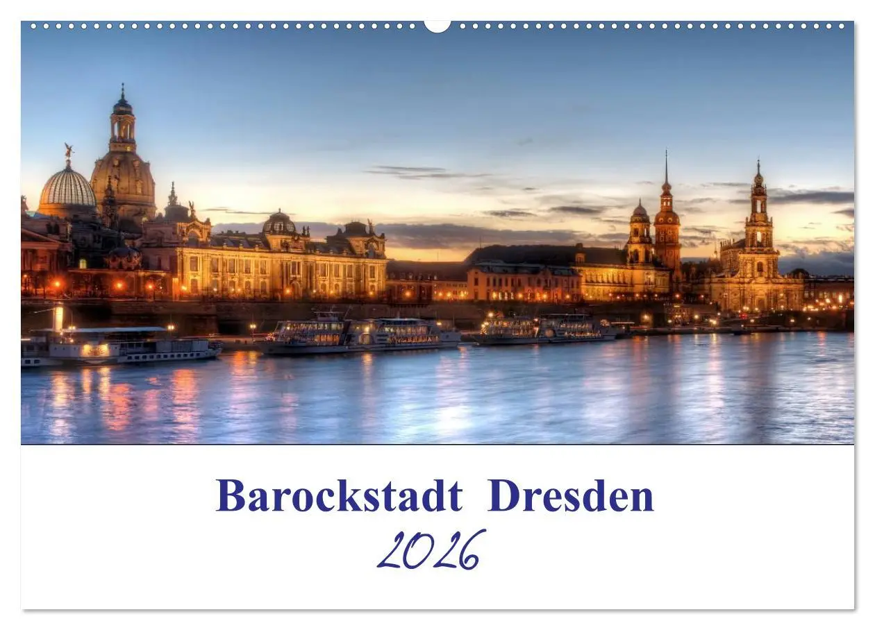 Cover: 9783457784679 | Barockstadt Dresden (Wandkalender 2026 DIN A2 quer), CALVENDO...