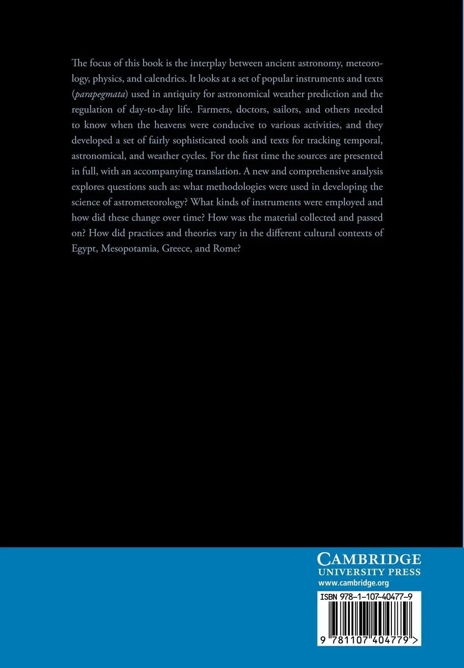 Rückseite: 9781107404779 | Astronomy, Weather, and Calendars in the Ancient World | Daryn Lehoux