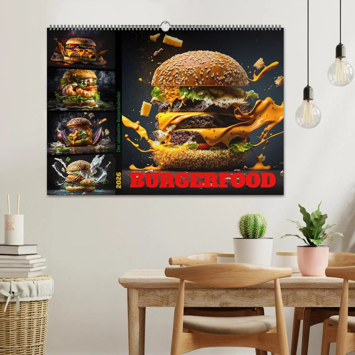 Bild: 9783457534779 | Burgerfood (Wandkalender 2026 DIN A2 quer), CALVENDO Monatskalender