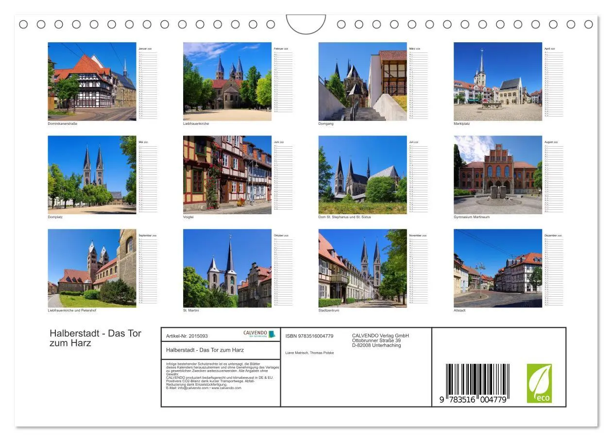 Bild: 9783516004779 | Halberstadt - Das Tor zum Harz (Wandkalender 2026 DIN A4 quer),...