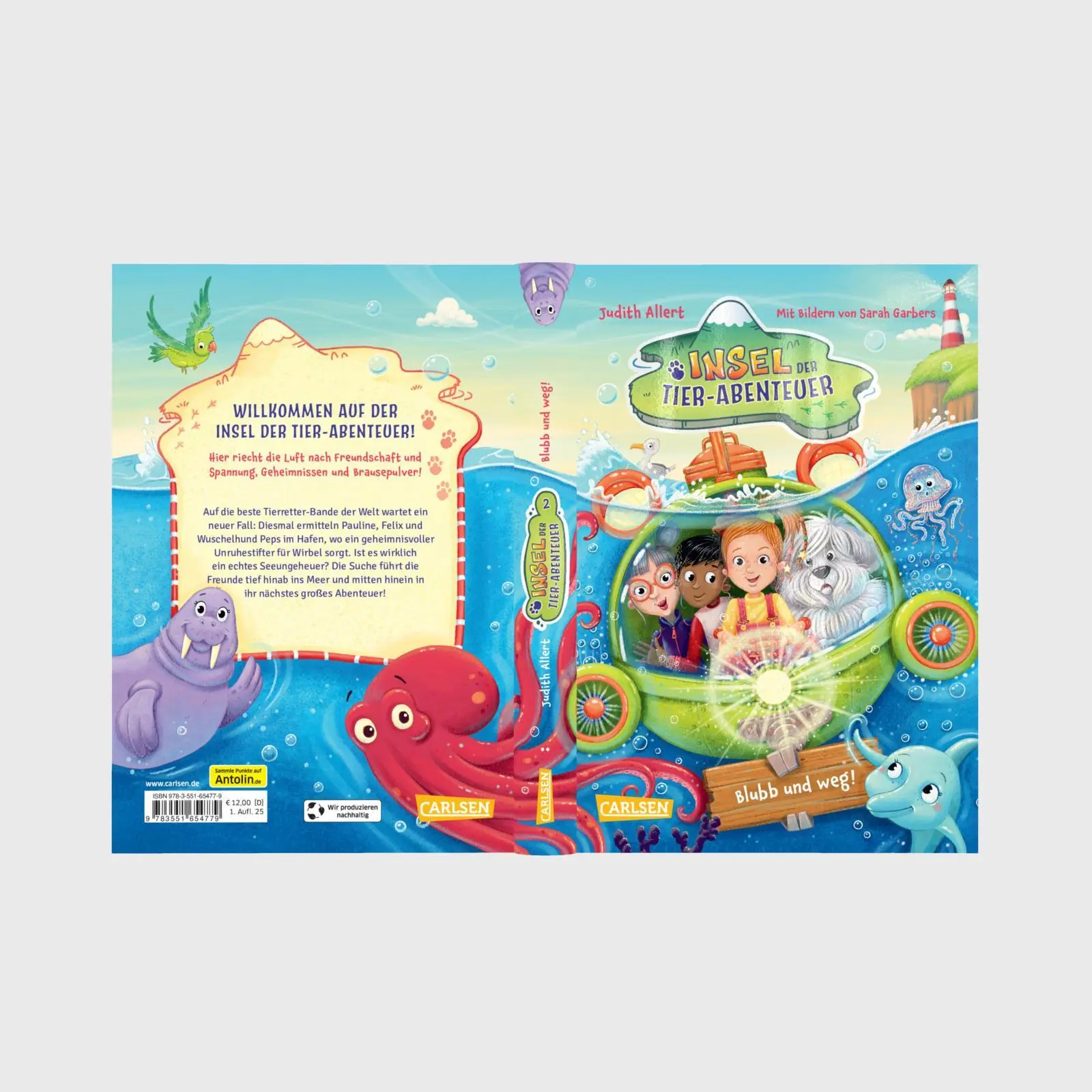 Bild: 9783551654779 | Insel der Tier-Abenteuer 2: Blubb und weg! | Judith Allert | Buch