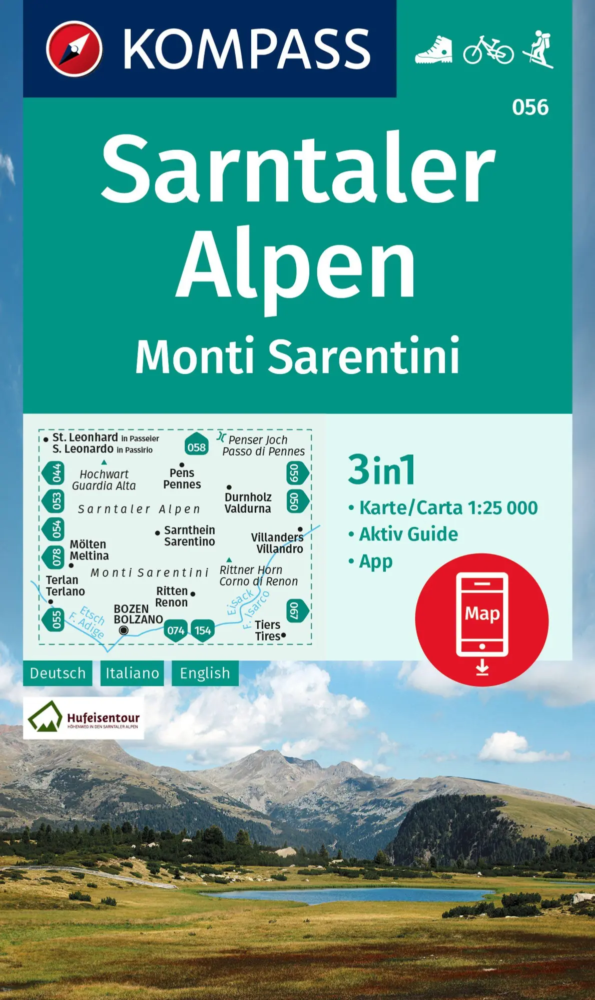 Cover: 9783991214779 | KOMPASS Wanderkarte 056 Sarntaler Alpen, Monti Sarentini 1:25.000