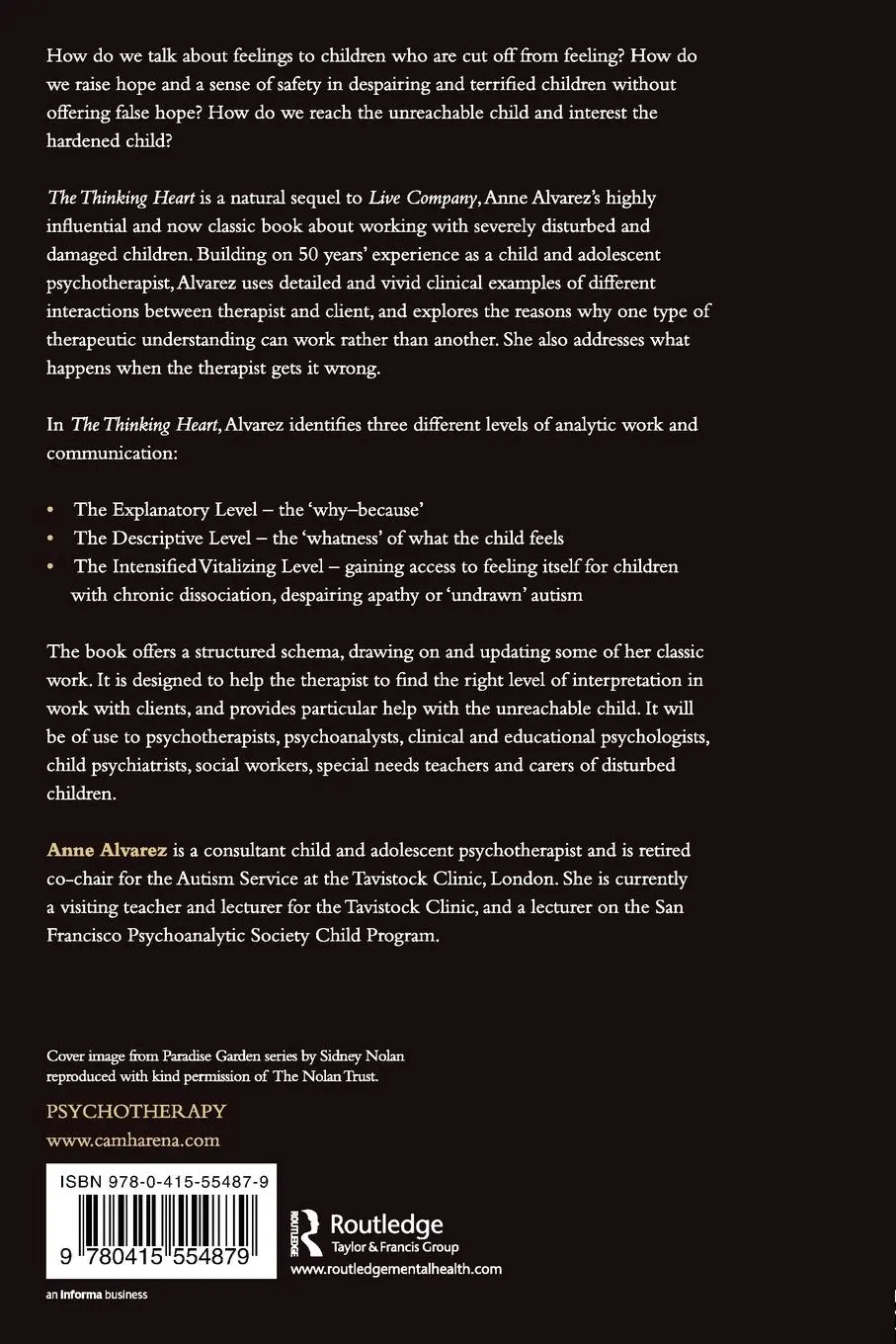 Rückseite: 9780415554879 | The Thinking Heart | Anne Alvarez | Taschenbuch | Englisch | 2012