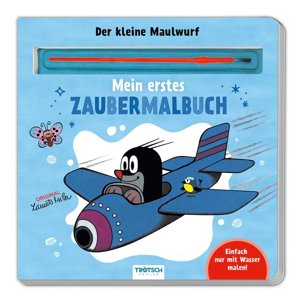 Cover: 9783988024879 | Trötsch Der kleine Maulwurf Malbuch mit Pinsel Mein erstes...