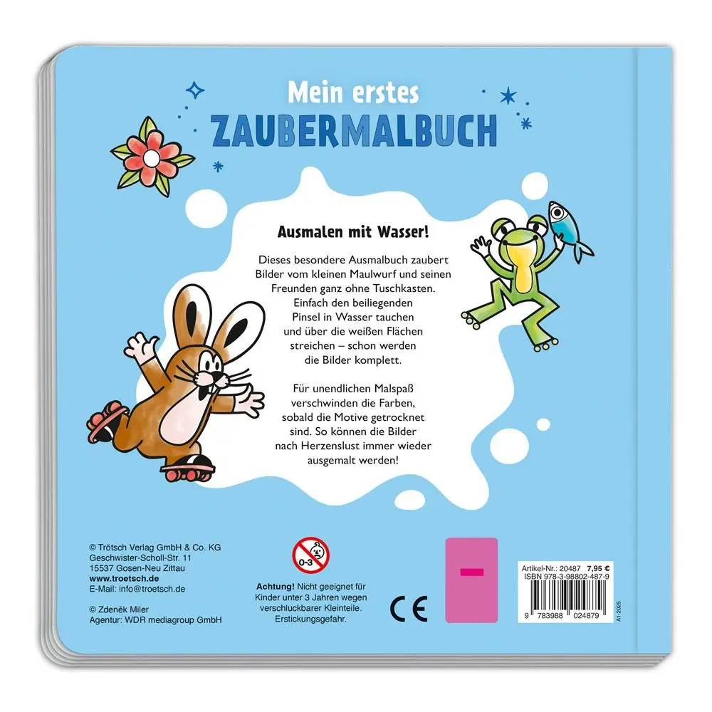 Bild: 9783988024879 | Trötsch Der kleine Maulwurf Malbuch mit Pinsel Mein erstes...