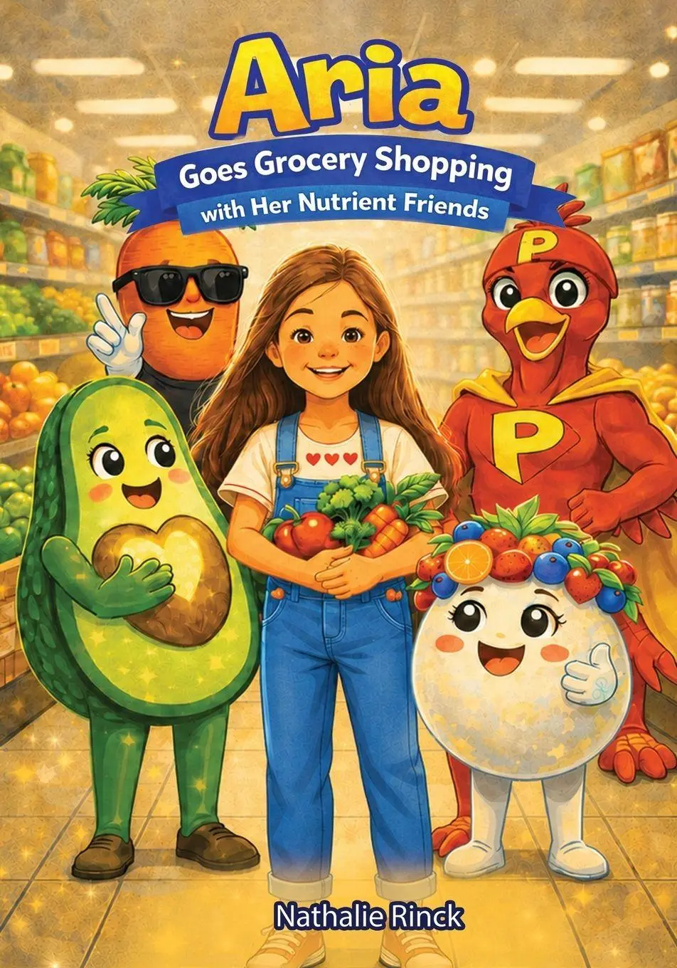 Cover: 9798901904879 | Aria Goes Grocery Shopping with Her Nutrient Friends | Nathalie Rinck