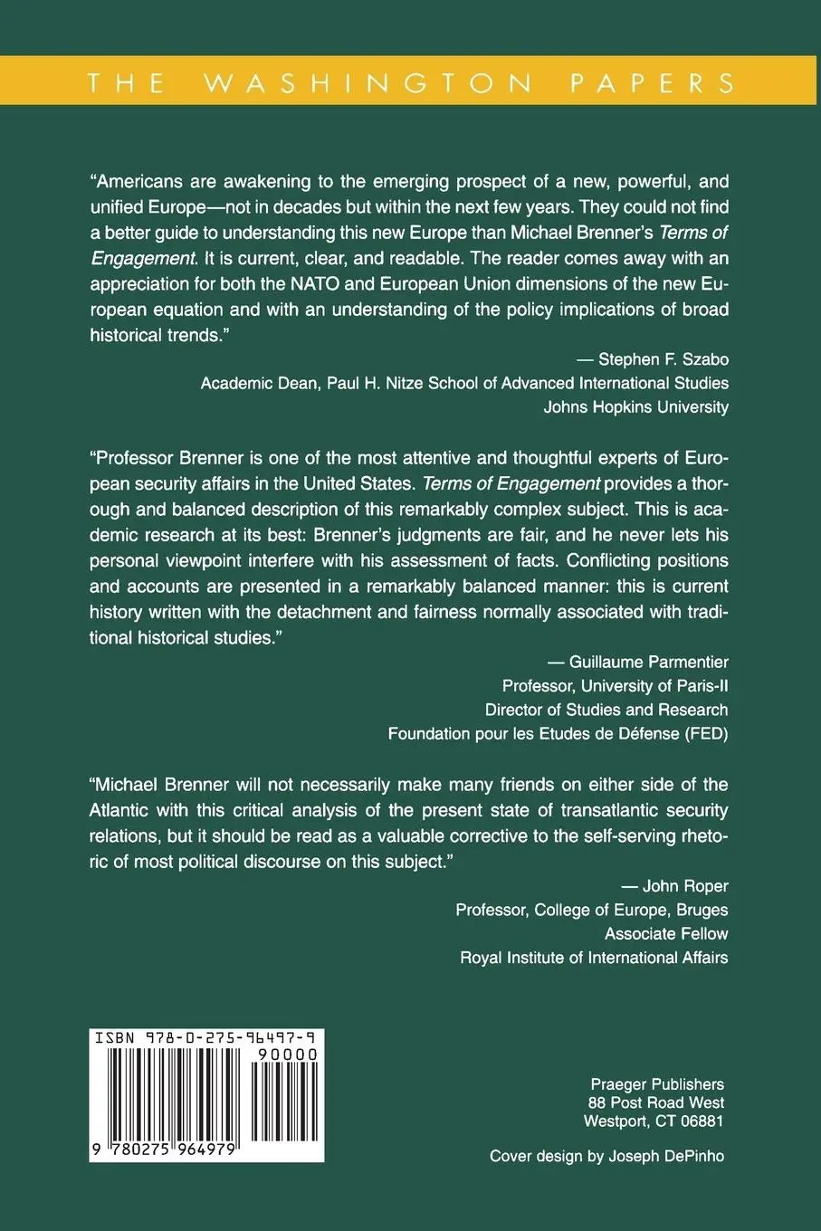 Rückseite: 9780275964979 | Terms of Engagement | Michael J. Brenner (u. a.) | Taschenbuch | 1998
