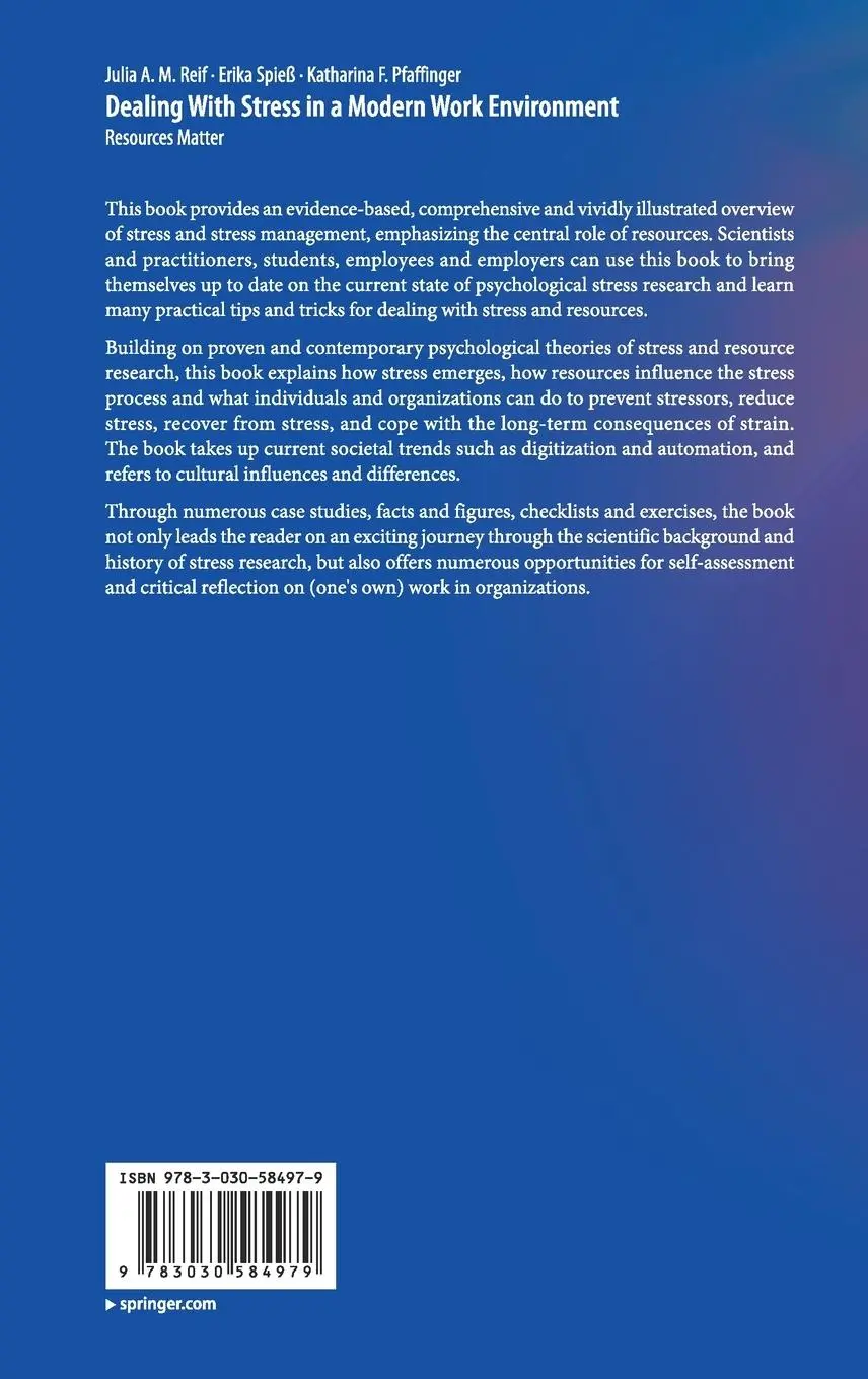 Rückseite: 9783030584979 | Dealing With Stress in a Modern Work Environment | Resources Matter