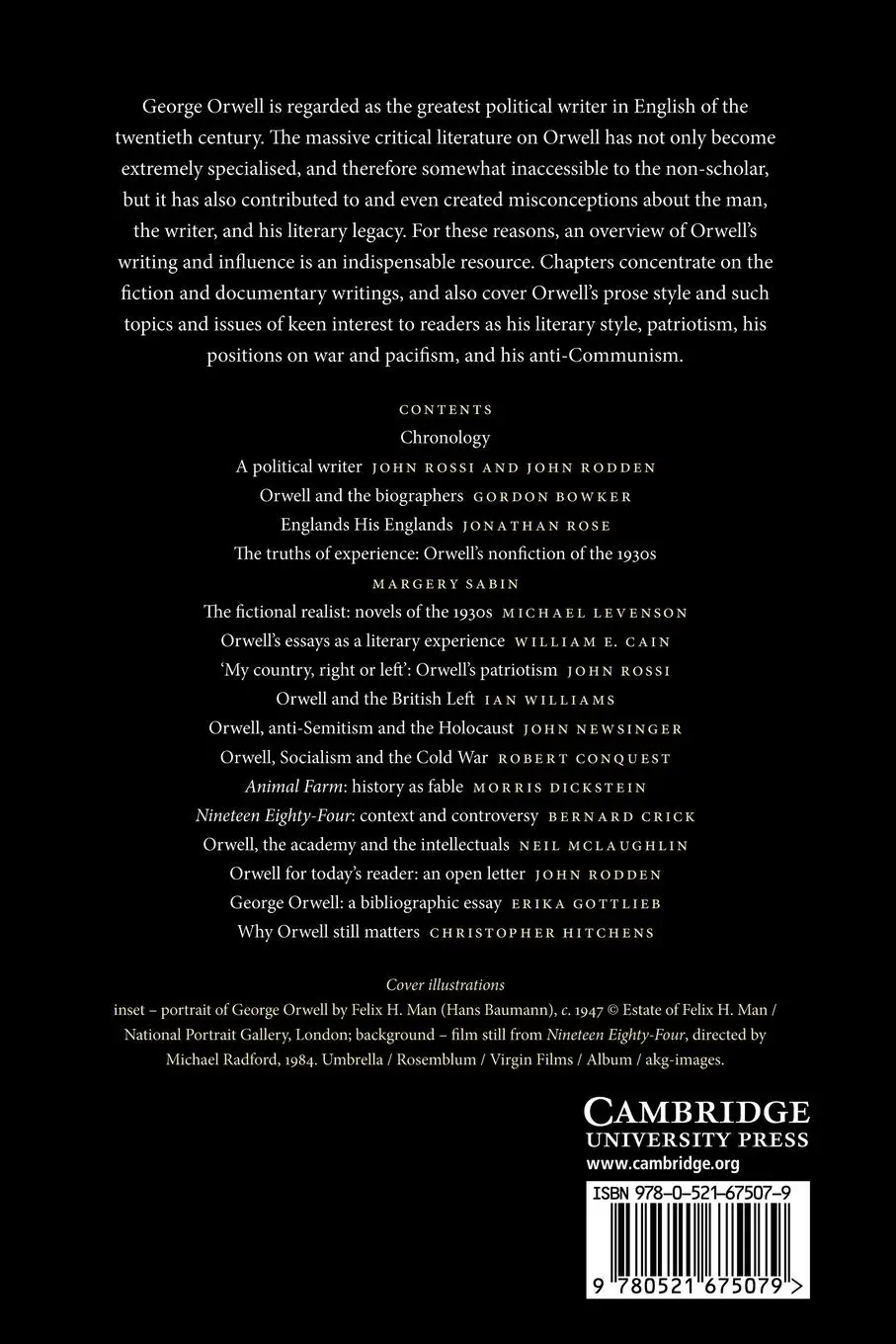 Rückseite: 9780521675079 | The Cambridge Companion to George Orwell | John Rodden | Taschenbuch