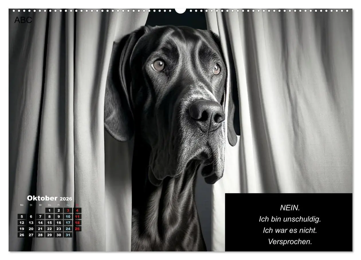Bild: 9783457405079 | Der humoristische Dogge Kalender (hochwertiger Premium Wandkalender...