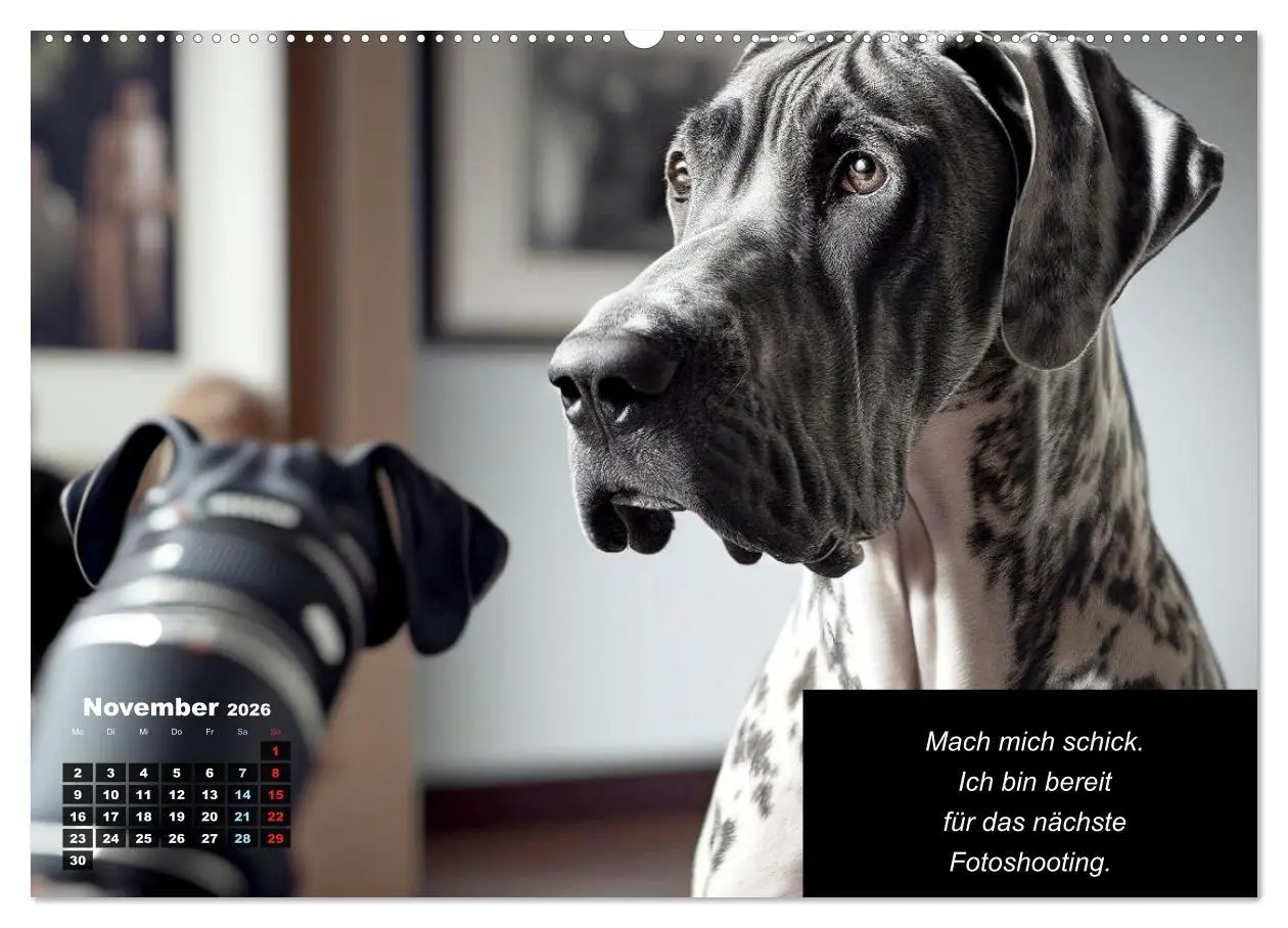 Bild: 9783457405079 | Der humoristische Dogge Kalender (hochwertiger Premium Wandkalender...