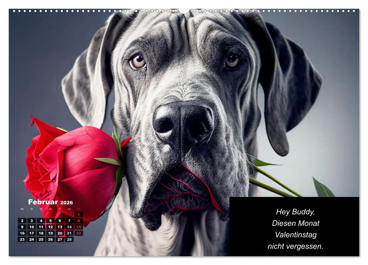 Bild: 9783457405079 | Der humoristische Dogge Kalender (hochwertiger Premium Wandkalender...