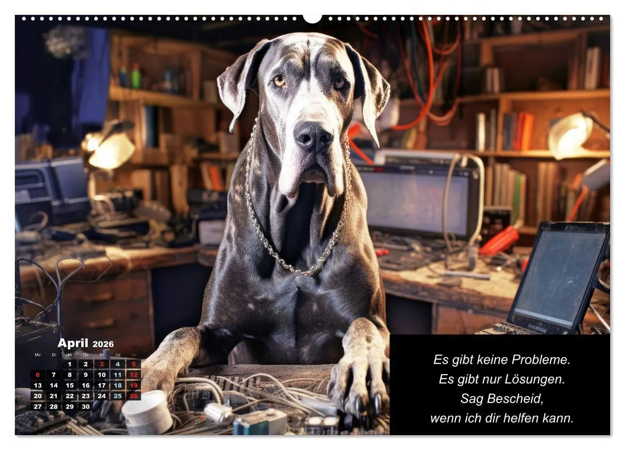 Bild: 9783457405079 | Der humoristische Dogge Kalender (hochwertiger Premium Wandkalender...