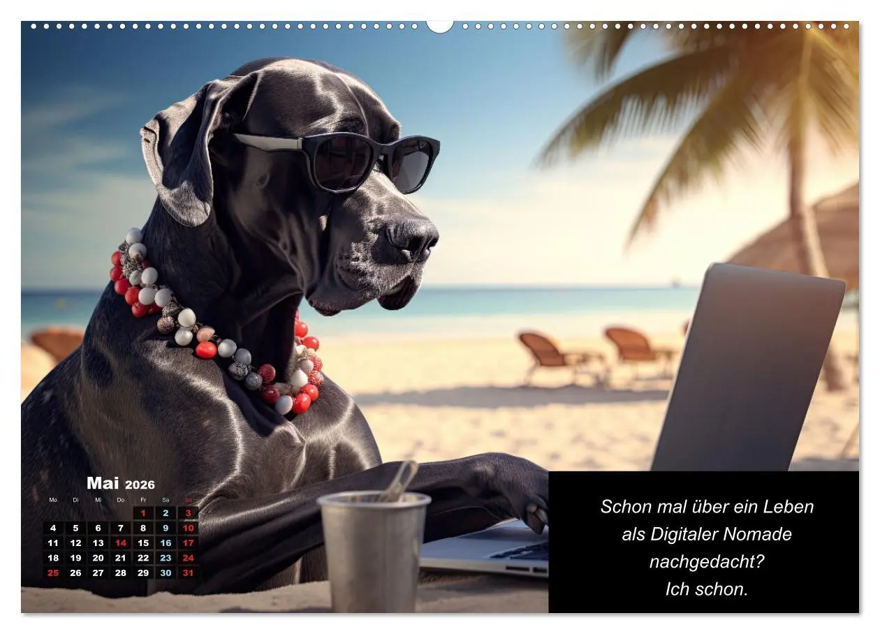 Bild: 9783457405079 | Der humoristische Dogge Kalender (hochwertiger Premium Wandkalender...