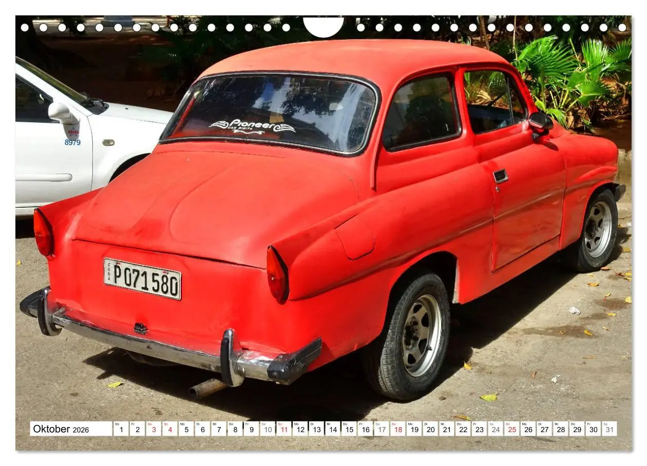 Bild: 9783457715079 | SKODA IN KUBA - Oldtimer der CSSR (Wandkalender 2026 DIN A4 quer),...