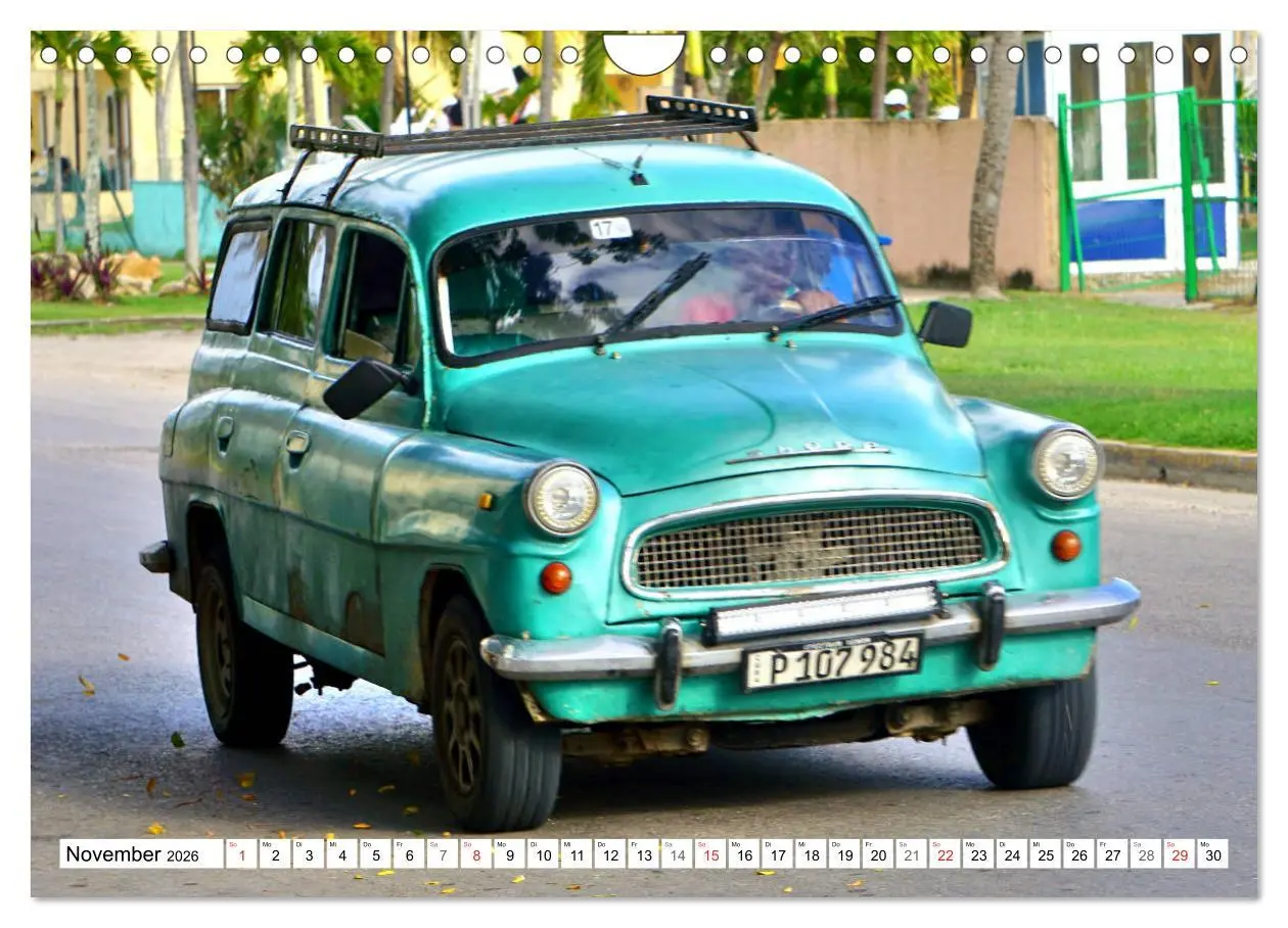 Bild: 9783457715079 | SKODA IN KUBA - Oldtimer der CSSR (Wandkalender 2026 DIN A4 quer),...
