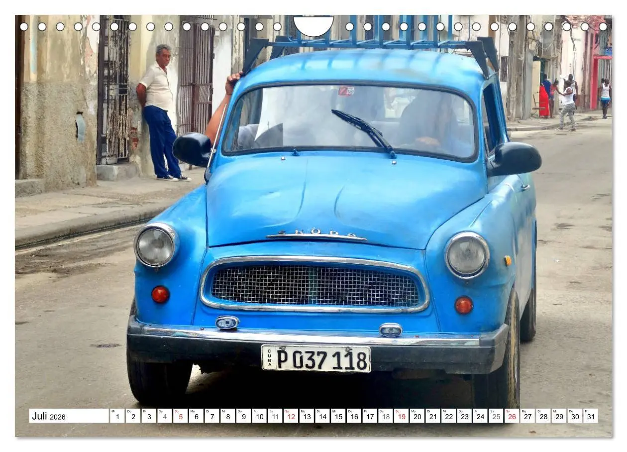Bild: 9783457715079 | SKODA IN KUBA - Oldtimer der CSSR (Wandkalender 2026 DIN A4 quer),...