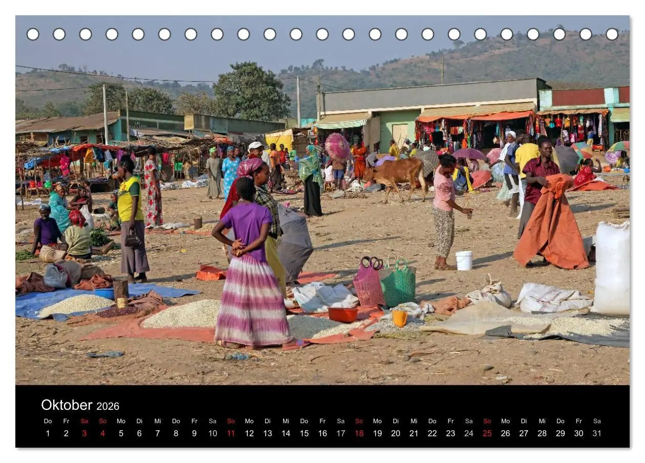 Bild: 9783516045079 | Landleben in Äthiopien (Tischkalender 2026 DIN A5 quer), CALVENDO...