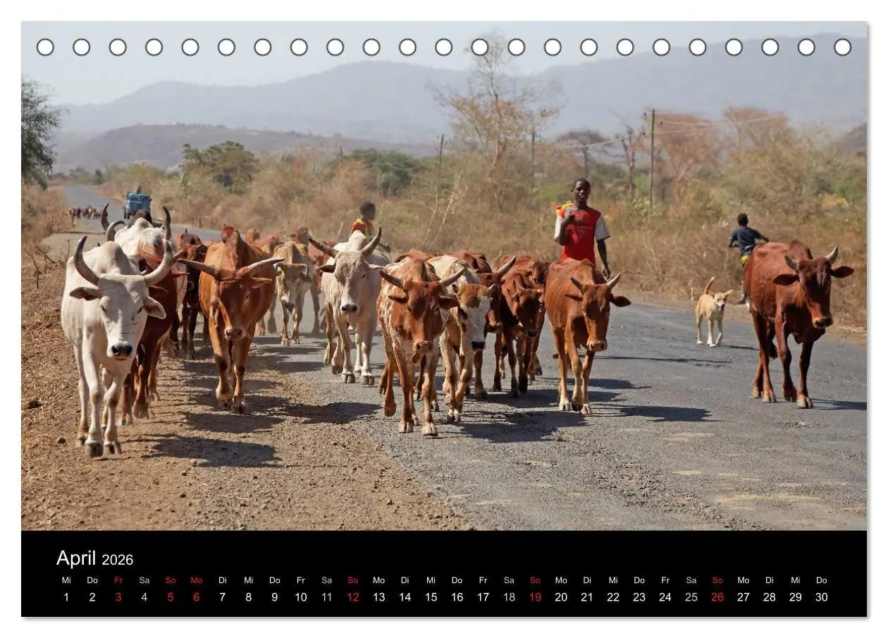 Bild: 9783516045079 | Landleben in Äthiopien (Tischkalender 2026 DIN A5 quer), CALVENDO...