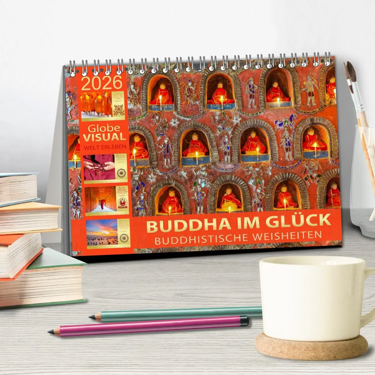 Bild: 9783457635179 | BUDDHA IM GLÜCK - Buddhistische Weisheiten (Tischkalender 2026 DIN...