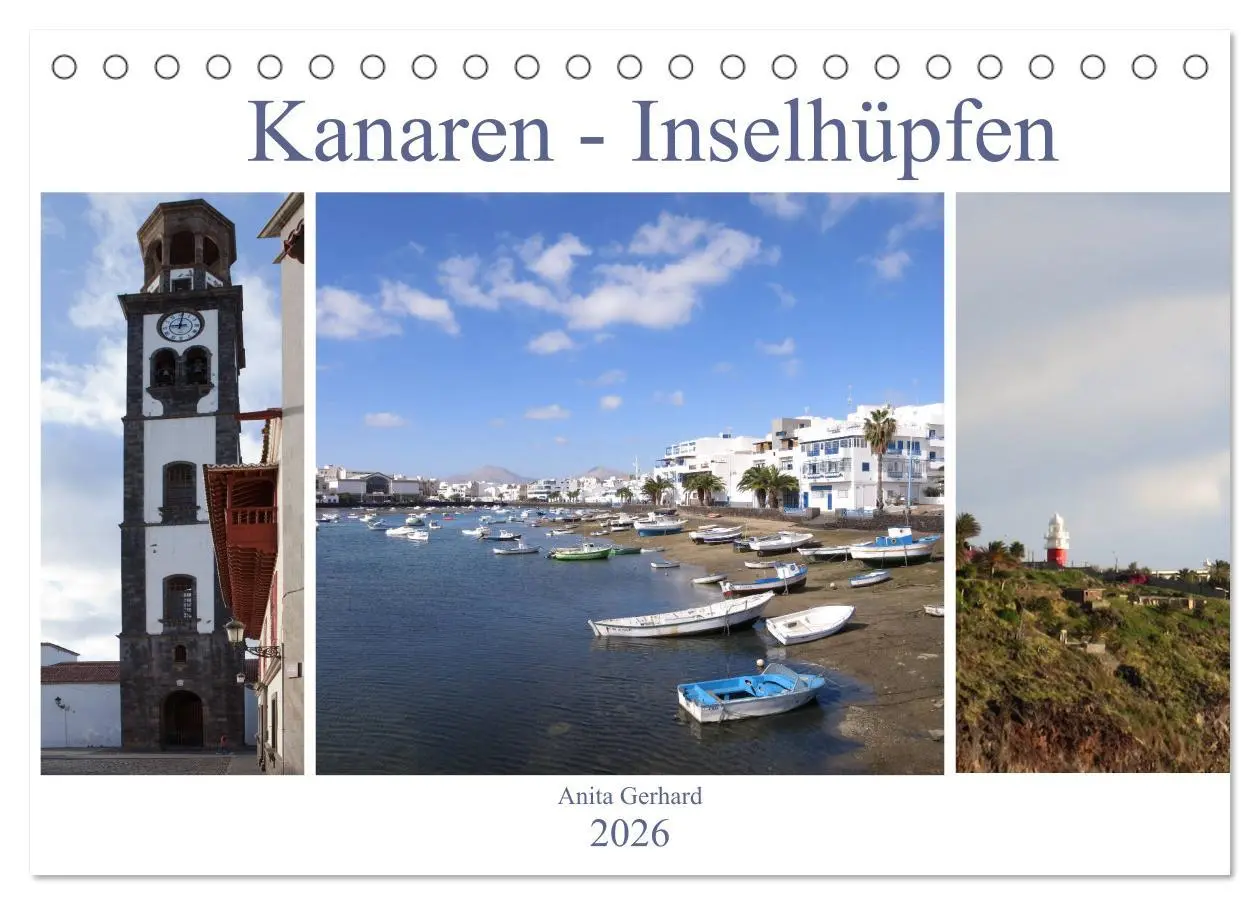 Cover: 9783457875179 | Kanaren - Inselhüpfen (Tischkalender 2026 DIN A5 quer), CALVENDO...