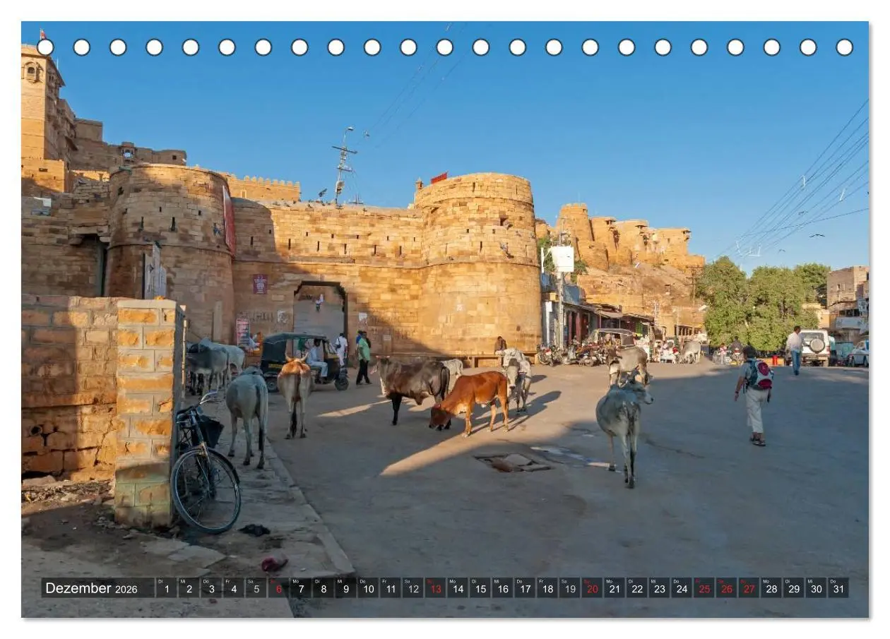 Bild: 9783457945179 | Indien, Rajasthan (Tischkalender 2026 DIN A5 quer), CALVENDO...