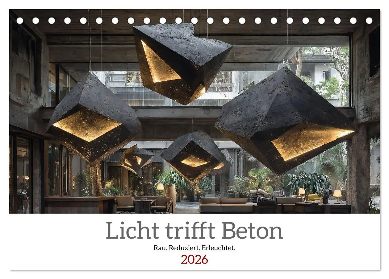 Cover: 9783516655179 | Licht trifft Beton (Tischkalender 2026 DIN A5 quer), CALVENDO...