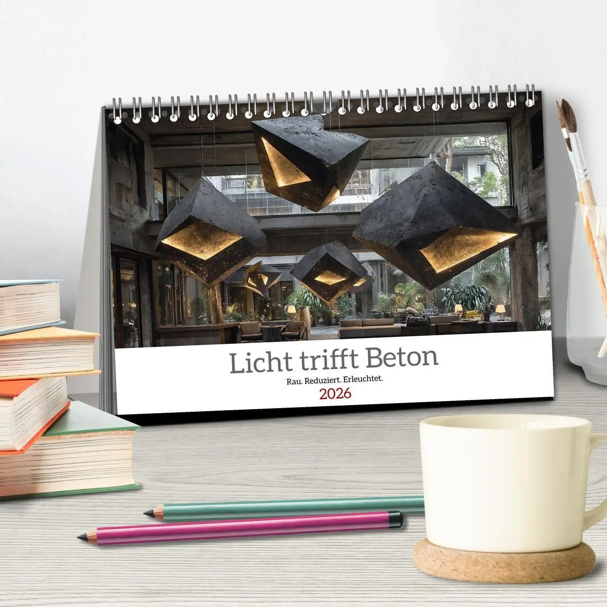 Bild: 9783516655179 | Licht trifft Beton (Tischkalender 2026 DIN A5 quer), CALVENDO...