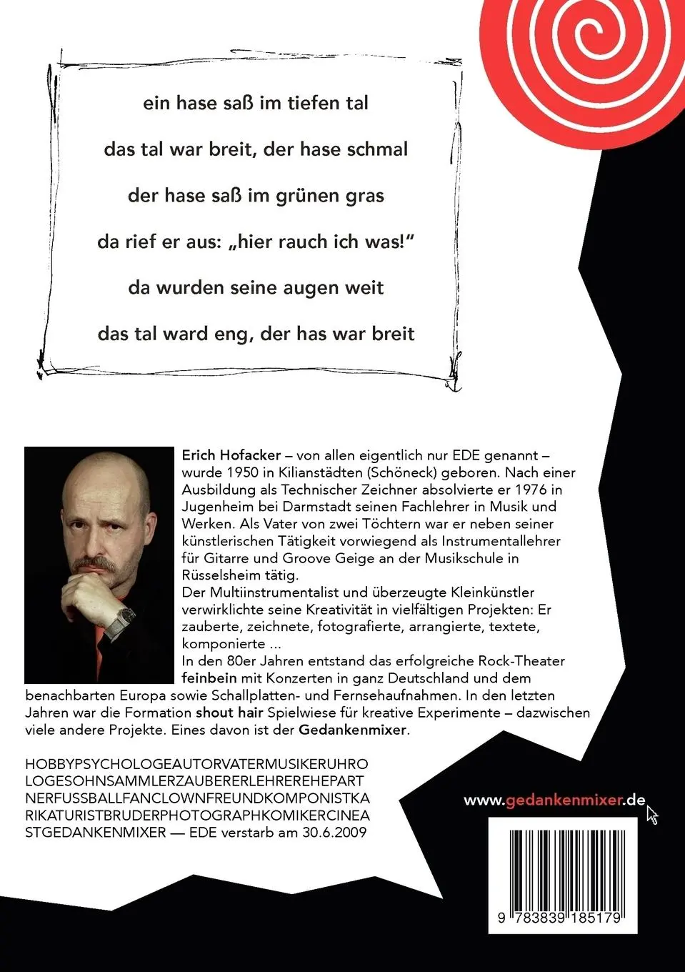 Rückseite: 9783839185179 | Gedankenmixer | comicstriptease &amp; aff or is men | Erich Hofacker