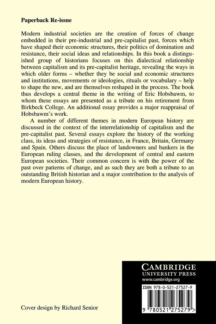 Rückseite: 9780521275279 | The Power of the Past | Essays for Eric Hobsbawm | Pat Thane | Buch